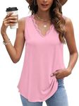 WIHOLL Womens Summer Tops Valentine Shirts for Women 2025 Pink Tank Tops Y2K Cute Tops for Teen Girls Date Night Light Pink 3XL