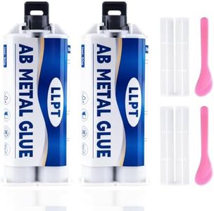 LLPT Metal Glue | Heavy Duty Weld Waterproof Adhesive | 1.76 oz 2 Pack | Strongest Liquid Welding Filler for Metals, Steel Alloy, Plastic, Copper and More Surface Repair (MG502)