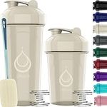 diliqua -2 PACK- 28 oz & 20 oz Shaker Bottles for Protein Mixes | BPA-Free & Dishwasher Safe |small protein shaker bottle | Shaker Cups for protein shakes | Blender Shaker Bottle Pack