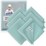 MR.SIGA Ultra Fine Microfiber Cloths for Glass, Pack of 6, 35 x 40 cm 13.7" x 15.7"