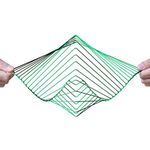 Atellani Square Wave | The Mesmerizing Kinetic Wind Spinner | Magical Calming Art Piece by British Artist Ivan Black | Handcrafted in Italy (Green)