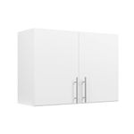 Prepac Elite 2 Door Stackable Wall Mounted Storage Cabinet, 16" D x 32" W x 24" H, White