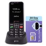 Jethro SC490 4G Unlocked Bar Phone for Seniors and kids Unlimited 30-day plan