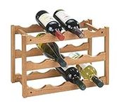 Wenko 18615100 Wine Rack Norway for 12 Bottles Made from Walnut 42 x 28 x 21 cm