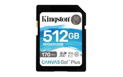 Kingston 512GB SDXC Canvas Go Plus 170MB/s Read UHS-I, C10, U3, V30 Memory Card (SDG3/512GB)