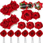 Waydress 12 Pieces Rose Flower Hair