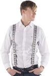 Dress Up America Suspenders for Adults - Party Suspenders - Y Back Adjustable Suspenders for Men, Women, and Teens (Piano)