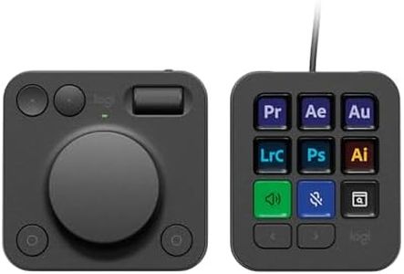 Logitech MX Creative Console 9 Customizable Keys - Graphite | Control Dial, for graphic design, Zoom and Spotify, includes 3-Month Adobe Cloud Membership, Stream Deck Accessories