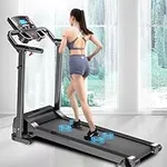 Foldable Treadmill XEO HOME Treadmills for Office Home Indoor Gym Cardio Workout Fitness Heavy Duty Space Saving Folding Best Running Walking & Jogging Machines LCD Water Bottle Holder & Pad Mobile