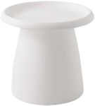 ArtissIn Coffee Table Mushroom Nordic Round Small Side Table 50CM White