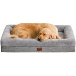 BFPETHOME Sofa Dog Beds for Large Dogs, Washable Large Dog Bed with Bolster, Orthopedic Large Dog Beds with Removable Covers & Waterproof Dog Bed for Pet