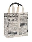 Jute Cottage Jute Bags for Lunch for Women and Men Jute Multi-Purpose Bags Newspaper Print