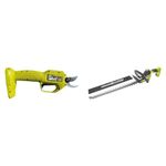 Ryobi RY18SCA-0 18V ONE+ Cordless Secateurs (Bare Tool), Black & RY18HT55A-0 18V ONE+ Cordless 55cm Hedge Trimmer (Bare Tool), 18 V