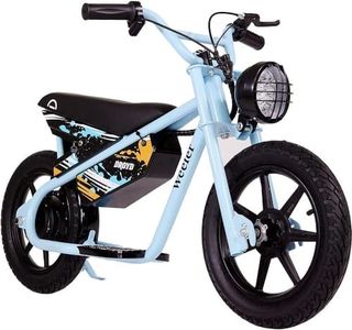 Droyd Weeler Electric Mini Bike - Electric Bike for Kids Ages 6 & Up - 200W Electric Bike w 6.2-10MPH up to 8 Miles - E Bike for Kids up to 45 Mins Run Time w 14in Tire, 24V 8Ah Battery