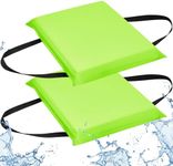 Silipull 2 Pcs Flotation Cushion Throwable PFD Boat Cushion Summer Throwable Flotation Device Foam Boat Seat Cushion Life Preserver for Safety Device Float Sailing Fishing Marine (Fluorescent Green)