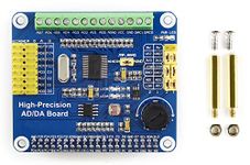 Waveshare Raspberry Pi AD/DA Expansion Shield Board Onboard ADS1256 DAC8552 Sensor Supports Adding High-Precision AD/DA Functions to Raspberry Pi
