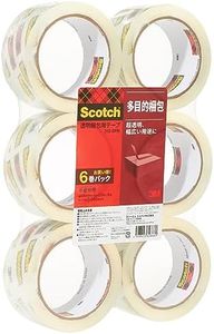 3M Scotch Packing Tape, Medium and Light Weight, 1.9 inches (48 mm x 50 m), Pack of 6 Rolls, 313 6PN