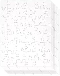 Juvale 36 Pack Blank Puzzles to Draw On, 8.5x11 Make Your Own Jigsaw Puzzle for Kids DIY, Arts and Crafts Projects (48 Pieces Each)