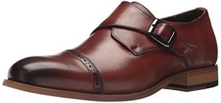 Stacy Adams Men's Desmond Cap Toe Monk-Strap Loafer, Cognac, 11 M US