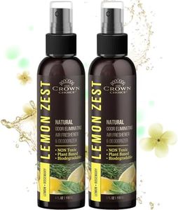 Natural Room Spray Mist Eliminates Odors (Lemon Zest 2PK) | Alcohol Free Soothing Aromatherapy Mist | Natural Room and Body Mist, Pillow and Linen Mist, Essential Oil Spray