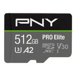 PNY U3 Pro Elite MicroSD Card - 512GB - (P-SDUX512U3100PRO-GE)