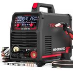 YESWELDER Digital MIG-205DS MIG Welder, 200Amp 110/220V Dual Voltage MIG Welding Machine, Gas/Gasless MIG/Lift TIG/ARC/Aluminum 5 in 1 Welder, Spool Gun Compatible Multi Process Welding Machine