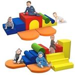 Yaofala Toddler Climbing Toys Indoor, 9-Piece Colourful Foam Climbing Blocks for Toddlers, Soft Play Climbing for Toddlers, Inside Crawling & Sliding Foam Climbing Play Blocks for Toddlers