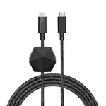 Native Union Type-C Desk Cable – USB-C to USB-C 8ft Ultra-Strong Non-Slip Charging Cable with Anchor Weight Compatible with iPhone 15, MacBook Pro 13" M1/ M2, Air 13"/15", Surface Go 3 (Cosmos)