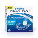 OrVance Retainer Cleaner Tablets (3 Month Supply) | Only 2 Cleanings Per Week Required | Removes Odors, Stains, Plaque for Invisalign, Mouth/Night Guards, and Removable Dental Appliances