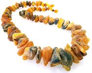 Raw Unpolished Natural Baltic Amber Necklace Collar/Women/Healing Amber Necklace/Certified Genuine Baltic Amber