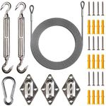 ColourTree Hardware Kit Set for Triangle Sun Shade Sails Canopy, Easy-Tensioning, 316 Military-Grade Stainless Steel(10 Inch Hardware Kit + Cables)