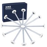 XiKe 12 Pack 2" In Nylon Garage Door Roller Use 6200ZZ Shield Bearing, Rotate Quiet and Durable, 4" In Stem and Reuse More Than 100,000 Cycles - White.