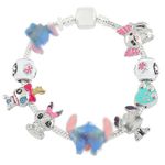 Boyigog Stitch Bracelet DIY Stitch Charm Bracelets Cute Cartoon Jewellery, Stitch Gift for Girls Daughter Women, Bracelet Gifts for Birthday, Valentine, Anniversary (17CM/6.69IN)