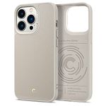 Spigen Cyrill Leather Brick for iPhone 13 Pro Case, Faux Leather iPhone 13 Pro Back Cover - Cream