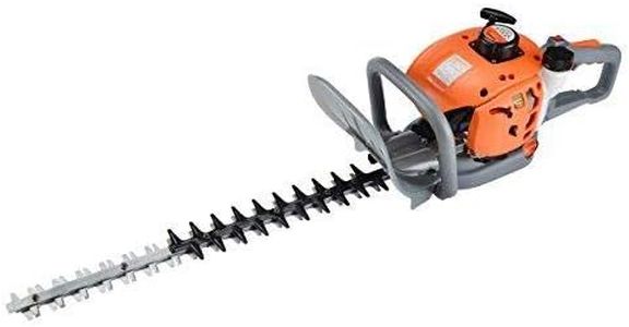 eSkde Petrol Powered Hedge Trimmer with 60cm 24" Double Sided Laser Cut Reciprocating Blades for Smooth & Efficient Cutting. Anti-Vibration Handle. Lightweight and Powerful.