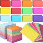 Ctosree 1440 Pcs Colored Index Cards 3 x 5 Inch Flash Cards for Studying Lined Study Note Cards with Printed Ruled on Both Sides for Studying Memory Learning School, 12 Colors (Neon Color)