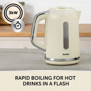 Breville Vanilla Cream Kettle 1.7L – Electric Jug, Cream Finish