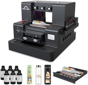 Rainbowdgt A3 UV Printer L805 printhead six-Color CMYK+WW Printing, Automatic Cleaning Function, and Vacuum Platform. Suitable for Printing on Phone Cases, Acrylic, Metal, Wood, PVC, and More.