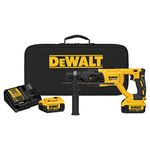 DEWALT 20V MAX* XR Rotary Hammer Drill Kit, D-Handle, 1-Inch (DCH133M2)