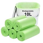 Biodegradable bin Bags 120PCS, 10L Small Bin Liner for Countertop Bin.Aievrgad 2.6 Gallon Trash/Garbage/Rubbish Bags, 100% Recycled,Thick, degradable,compostable for Food/Household/Garden-Green