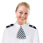 Bristol Novelty BA580 WPC Scarf and Epaulette, Womens, Black/White, One Size