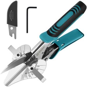 O’Shine Ratchet Miter Shears for Angular Cutting Molding Crafting Wood, Quarter Round Cutting Tool, 45-135 Degree Multi Angle PVC Miter Shear Trim Cutter Hand Tool, An Extra Blade & Hex Key Included