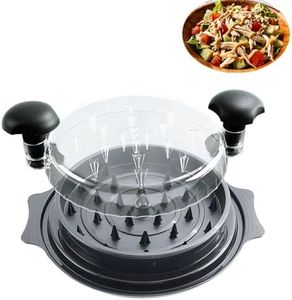 10" Pro Chicken Shredder Tool Twist, Meat Shredders for Chicken Breast, Visible Shredding Design with Visible Design & Anti-Slip Base, BPA-Free Ergonomic Handle for Chicken Pork Beef (Black)