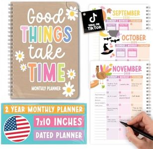 2 Year Monthly Planner 2026-2027 - 2 Year Planner 2026-2027, Monthly Calendar 2026-2027, Calendar Book, Kraft Calendars, Planners & Organizers