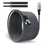 owlhold Link Cable Compatible with Oculus Quest 2(16FT), USB Type C Cable Braided 90 Degree 5Gbps Data Transfer USB C Charging Cable for Oculus Quest 1/2,Virtual Reality Headsets, Gaming PC