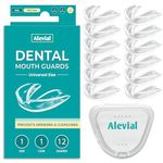 Dental Mouth Guard for Teeth Grinding (12 Pack), Night Gum Shield for Sleep Includes Hygiene Case, Prevents & Treats Clenching Bruxism TMJ Upper Jaw