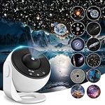 Planetarium Star Projector, Mexllex Realistic Galaxy Light Projector with 12 Planet Discs, Starry Sky Night Light Projector Lamp, Moon Night Light for Kids Adults Ceiling Bedroom Living Room, Party