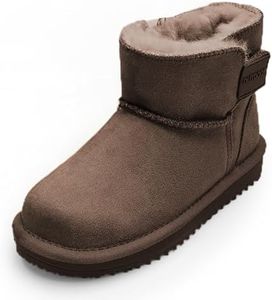 Toddler Snow Boots Winter Boots for Girls Water Resistance Boys Boots Kids Boots Solid Suede Boots Warm Lightweight