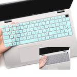 2 PCS Keyboard Cover Skin for 15.6 Inch Dell Latitude 3540 5520 5521 5540 5550, 15.6'' Dell Precision 3560 3561 3570 3571 3580 3581 3590 3591 Laptop Protective Keyboard Cover-HotBlue+Clear