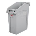 Rubbermaid Commercial Products 2026695 Slim Jim Under-Counter Trash Can with Venting Channels, 13 Gallon, Gray